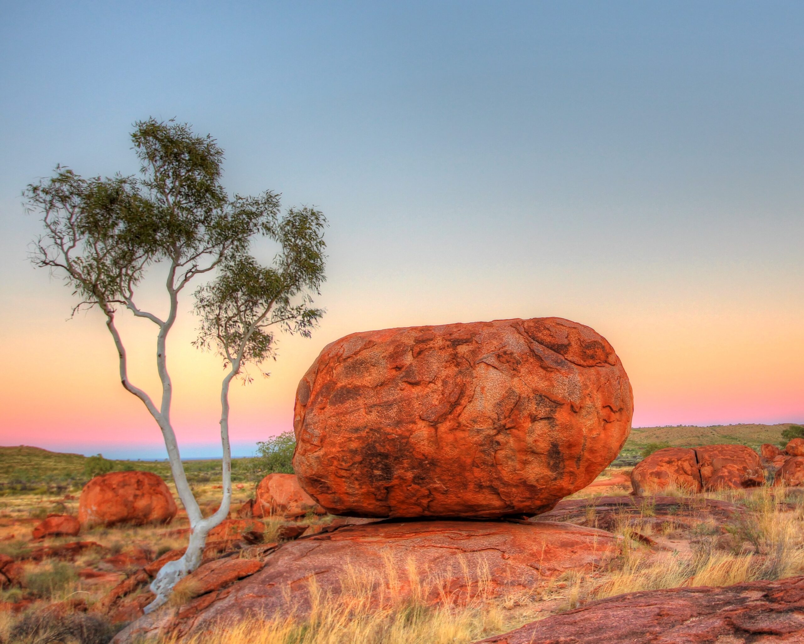 Karlu Karlu - Devils Marbles in outback Australia steel blue