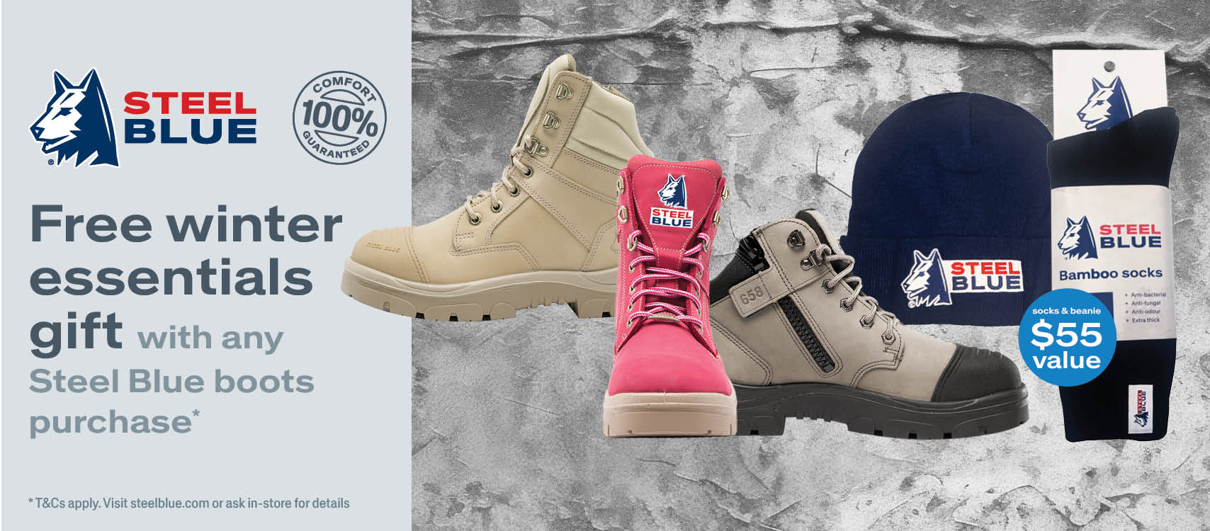 Free winter essentials gift pack Steel Blue NZ