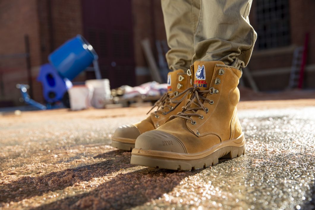 argyle zip scuff work boot wheat colour