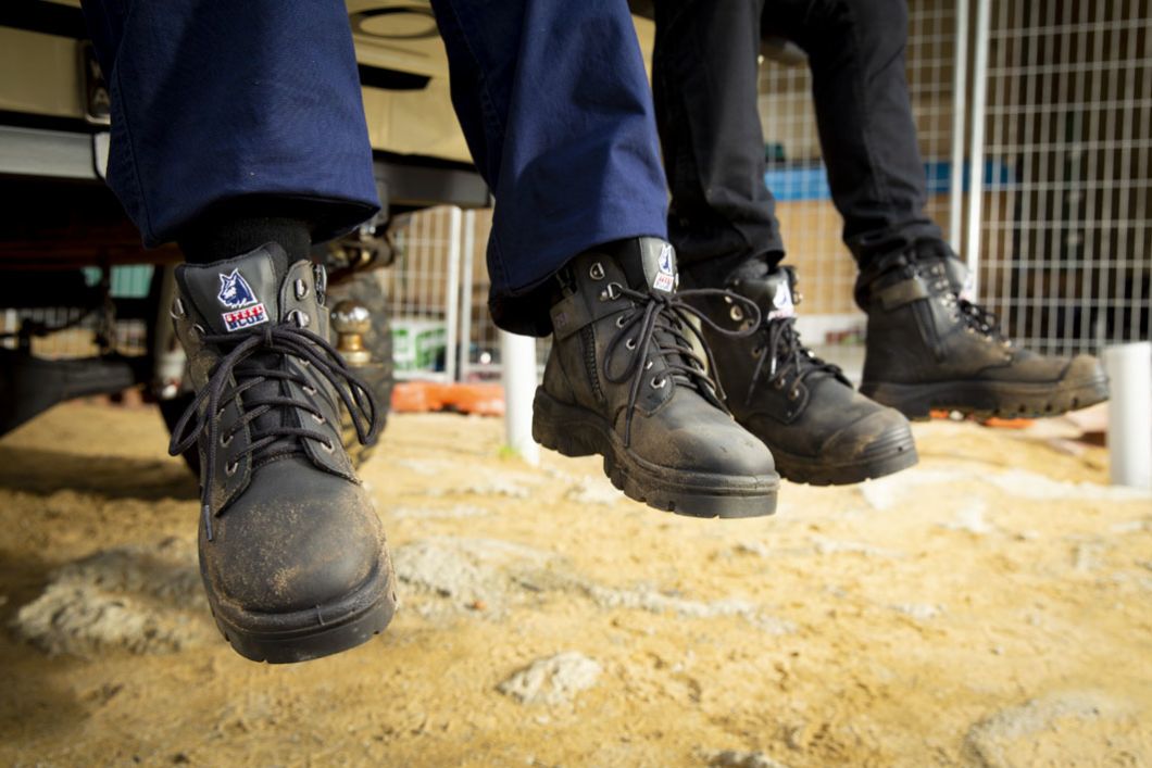 Steel Blue work boots black