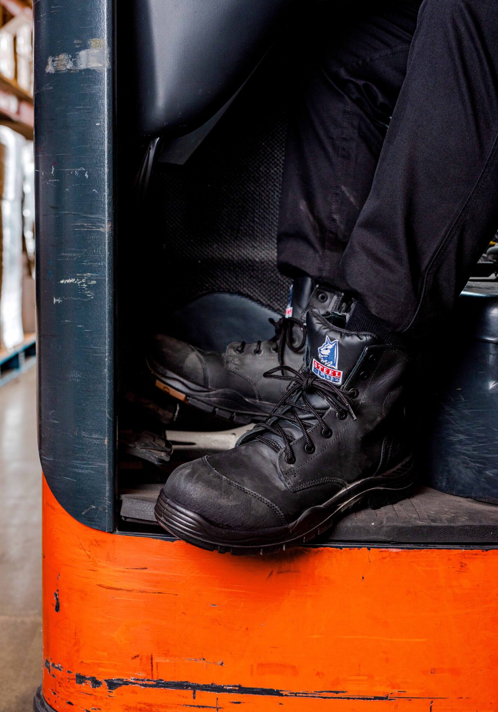 black argyle zip composite work boot