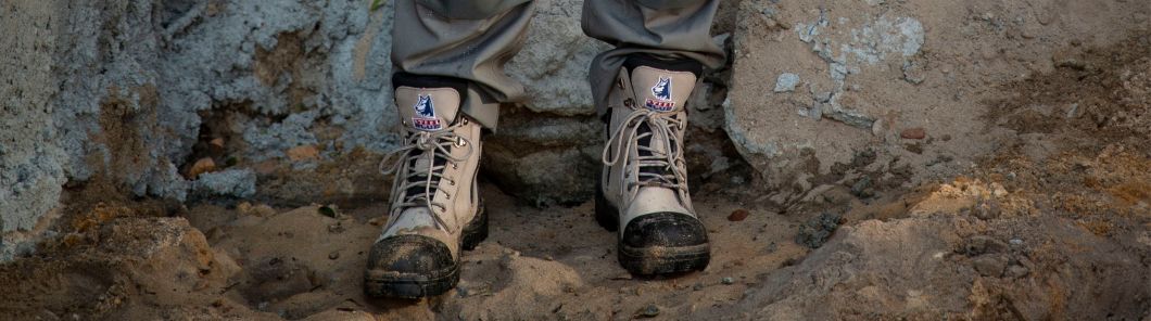 steel blue slate work boots