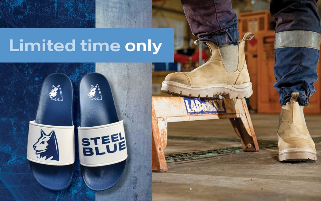 Steel Blue designer slides header banner