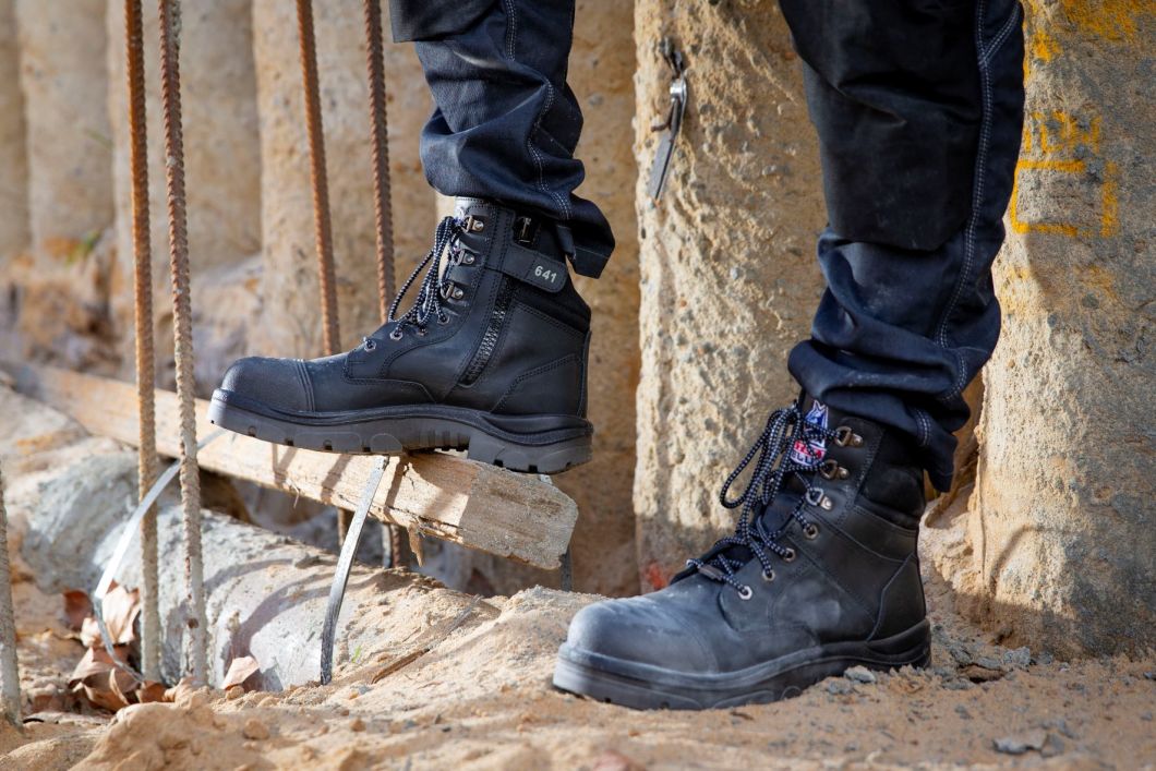 black work boots banner image