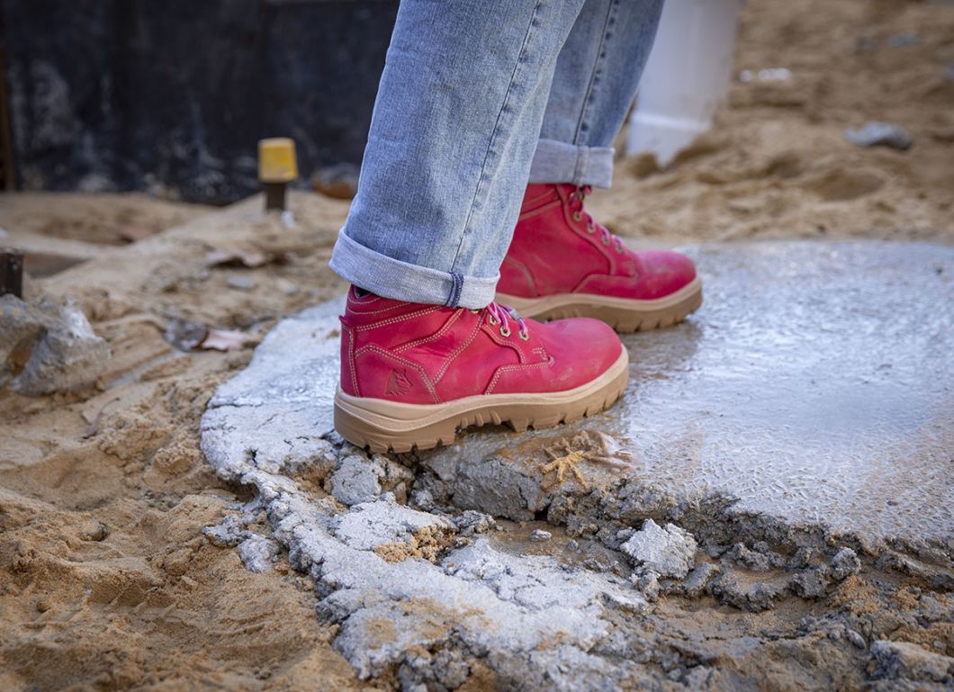 southern cross ladies pink work boots
