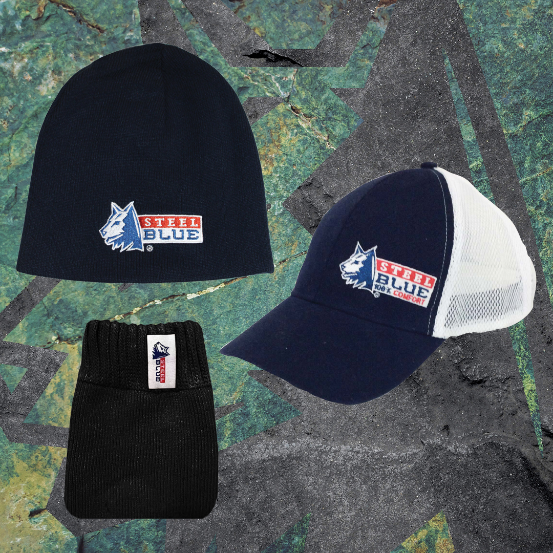 steel blue caps