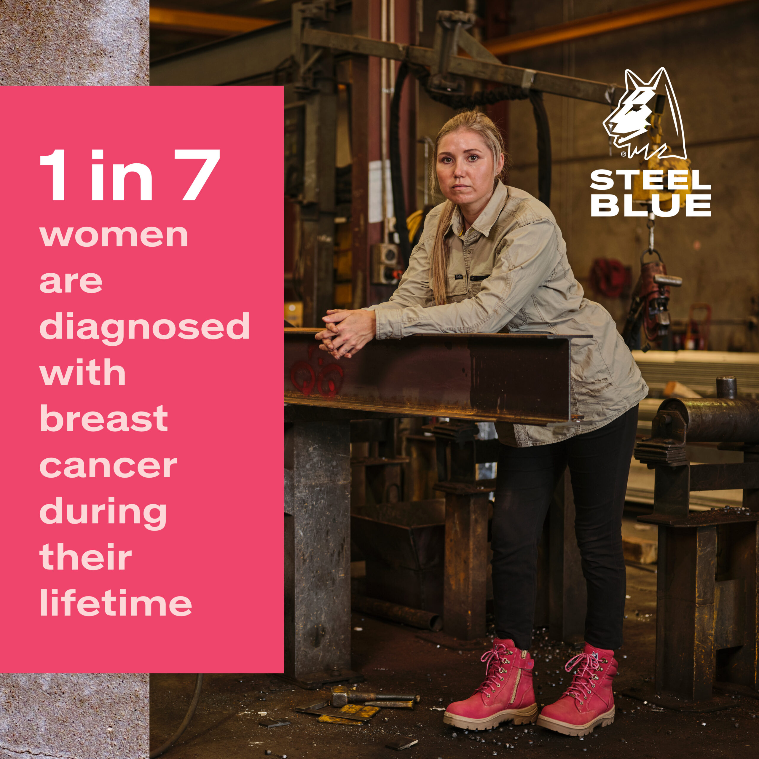 Breast cancer WA Campaign - Steel blue