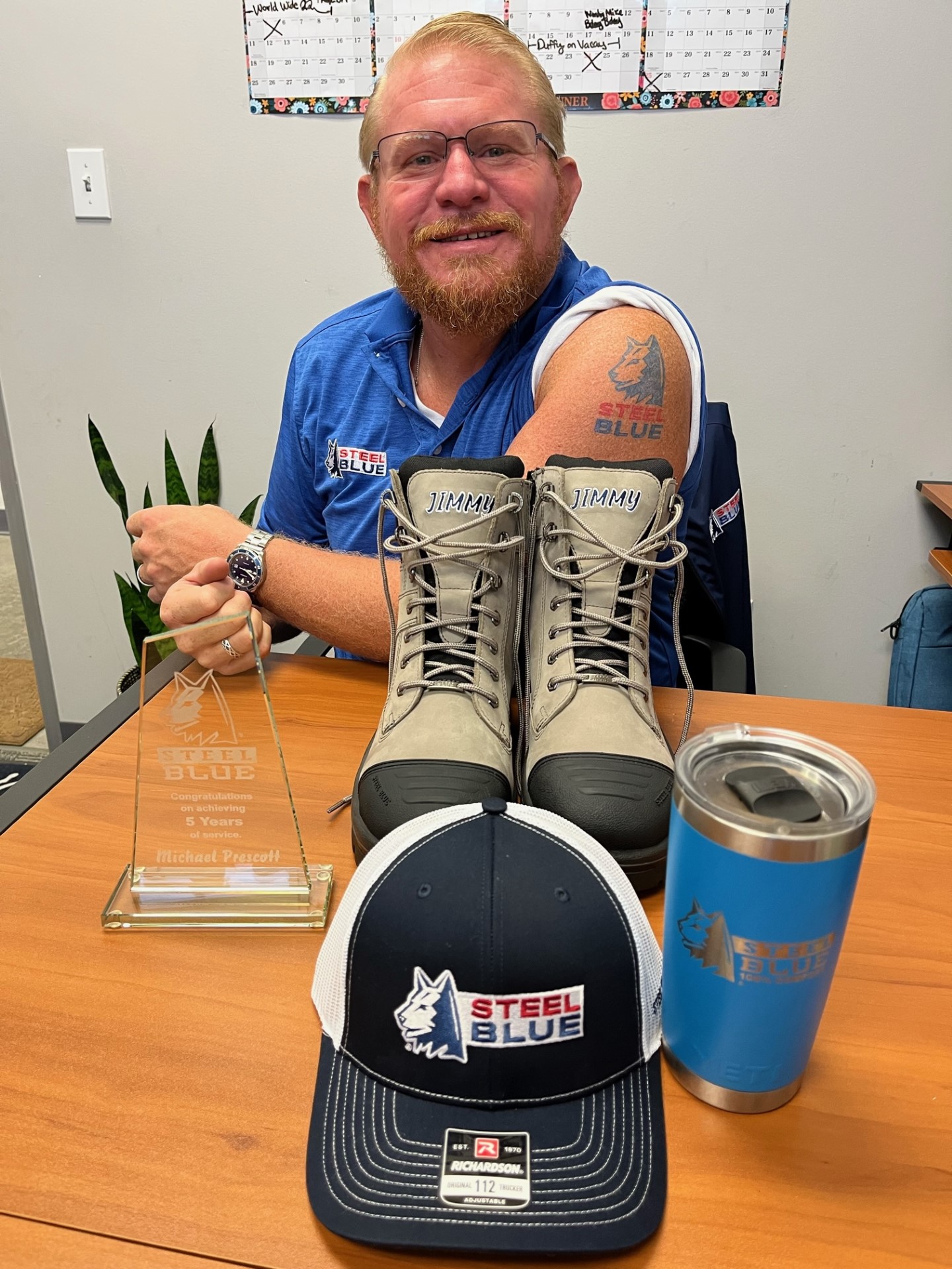 Mik and his steek blue boots