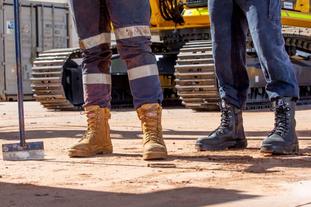 Zoomed in shot of Portland Zip Scuff Wheat and Black boots